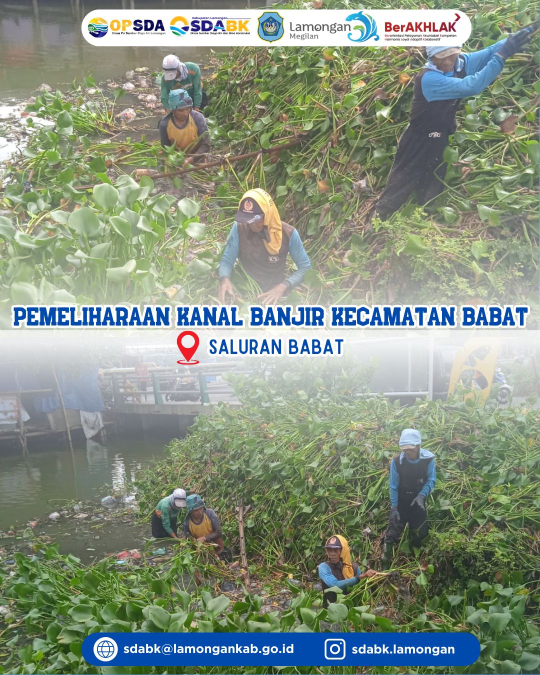 Foto: PEMELIHARAAN KANAL BANJIR KECAMATAN BABAT