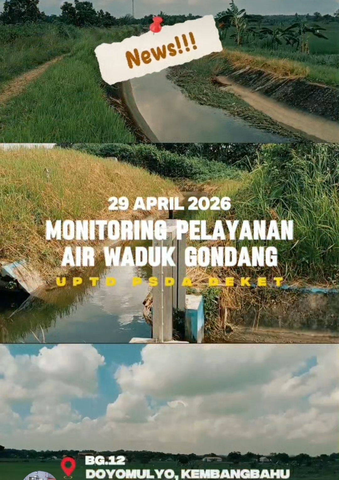 Foto: Monitoring Pelayanan Air Waduk Gondang