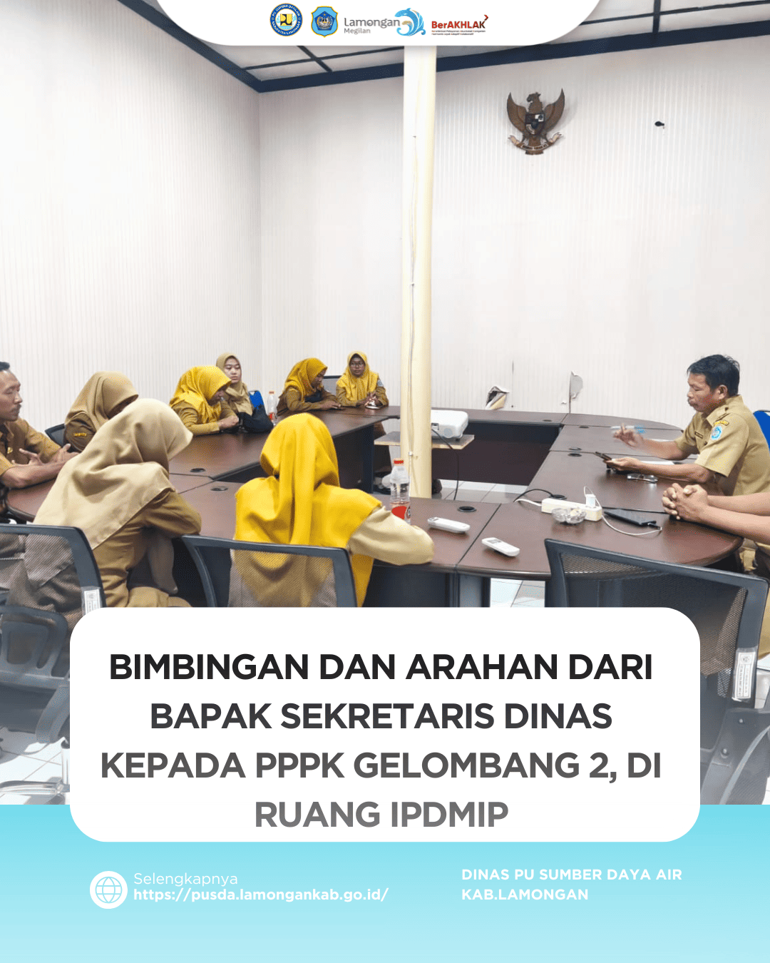 Foto: Bimbingan dan arahan dari Bapak Sekretaris Dinas kepada PPPK Gelombang 2, di ruang IPDMIP