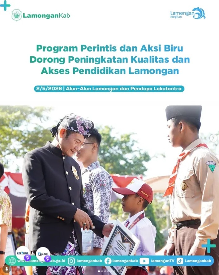 Foto: Pemerintah Kabupaten Lamongan terus memprioritaskan pembangunan sektor pendidikan melalui penguatan berbagai program prioritas