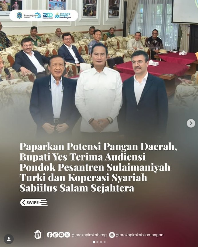 Foto: Paparkan Potensi Pangan Daerah, Bupati Yes Terima Audiensi Pondok Pesantren Sulaimaniyah Turki dan Koperasi Syariah Sabiilus Salam Sejahtera