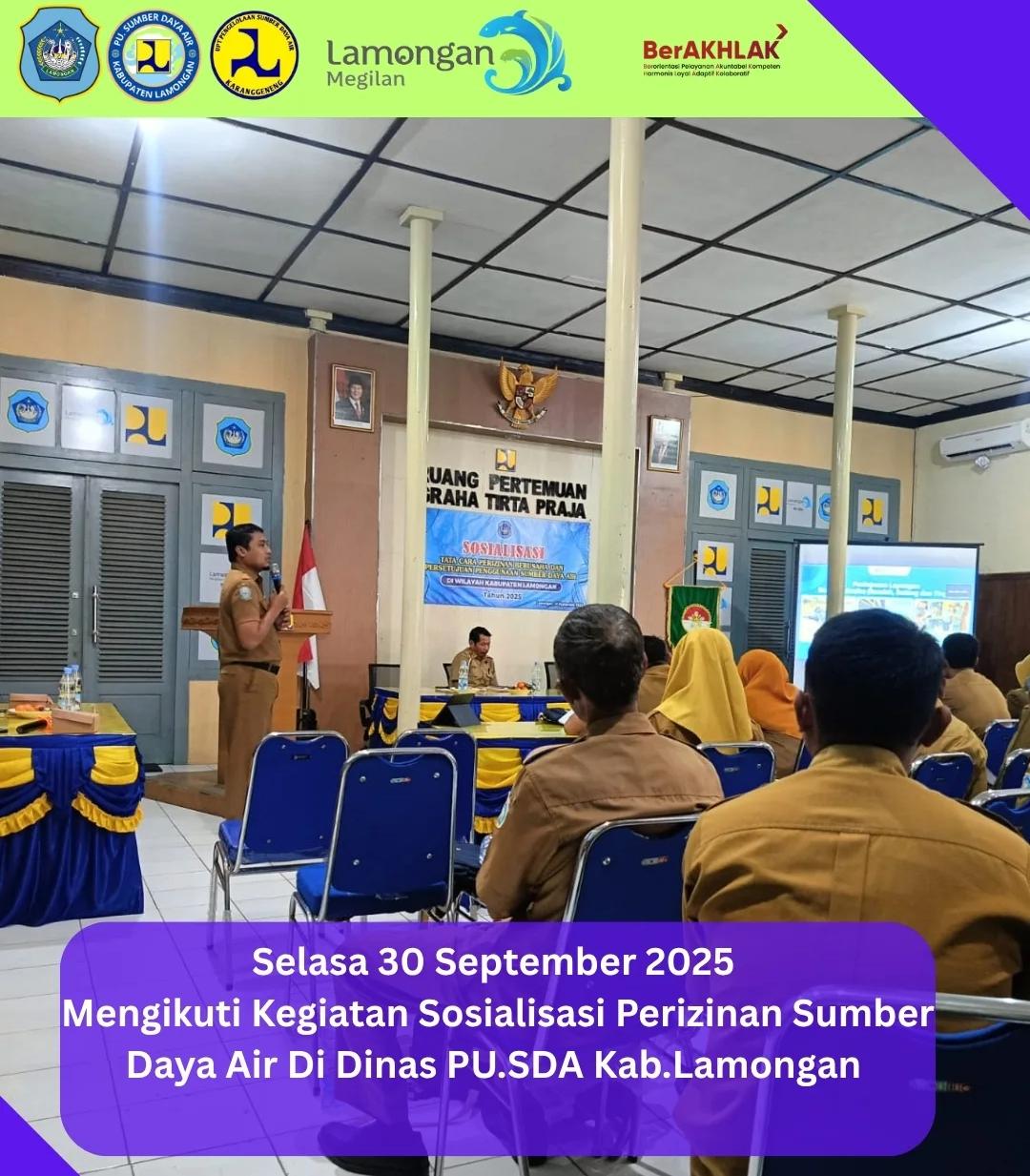 Foto: Sosialisasi Perizinan Sumber Daya Air