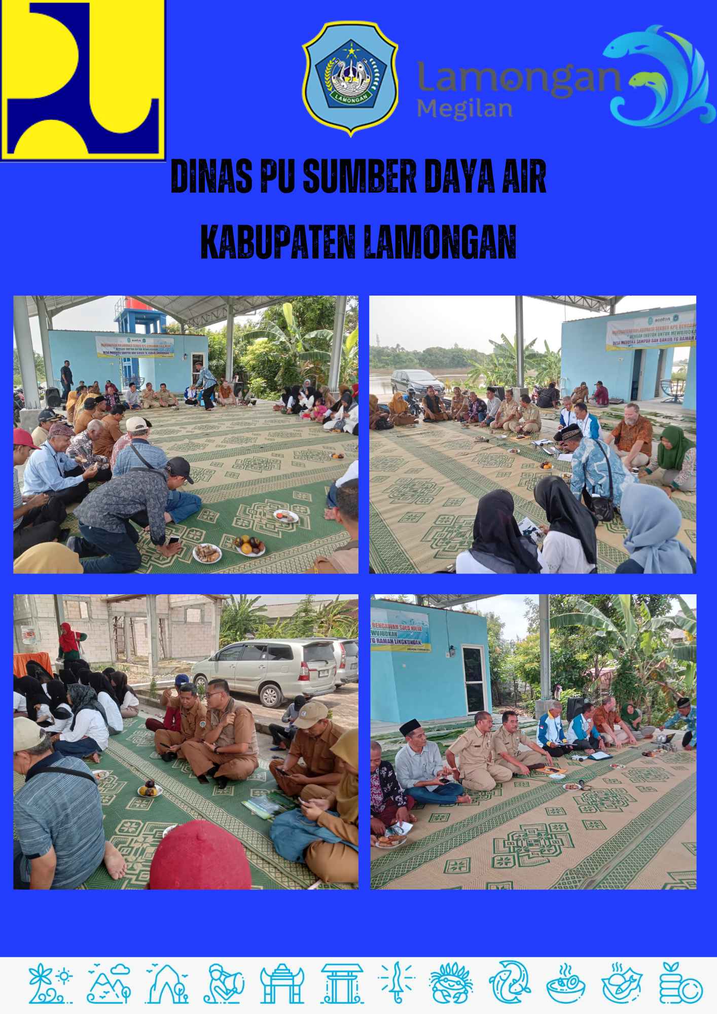 Diskusi, praktek uji analisis kualitas air dan pengelolaan sampah organik, di desa meluwur kec. Glagah