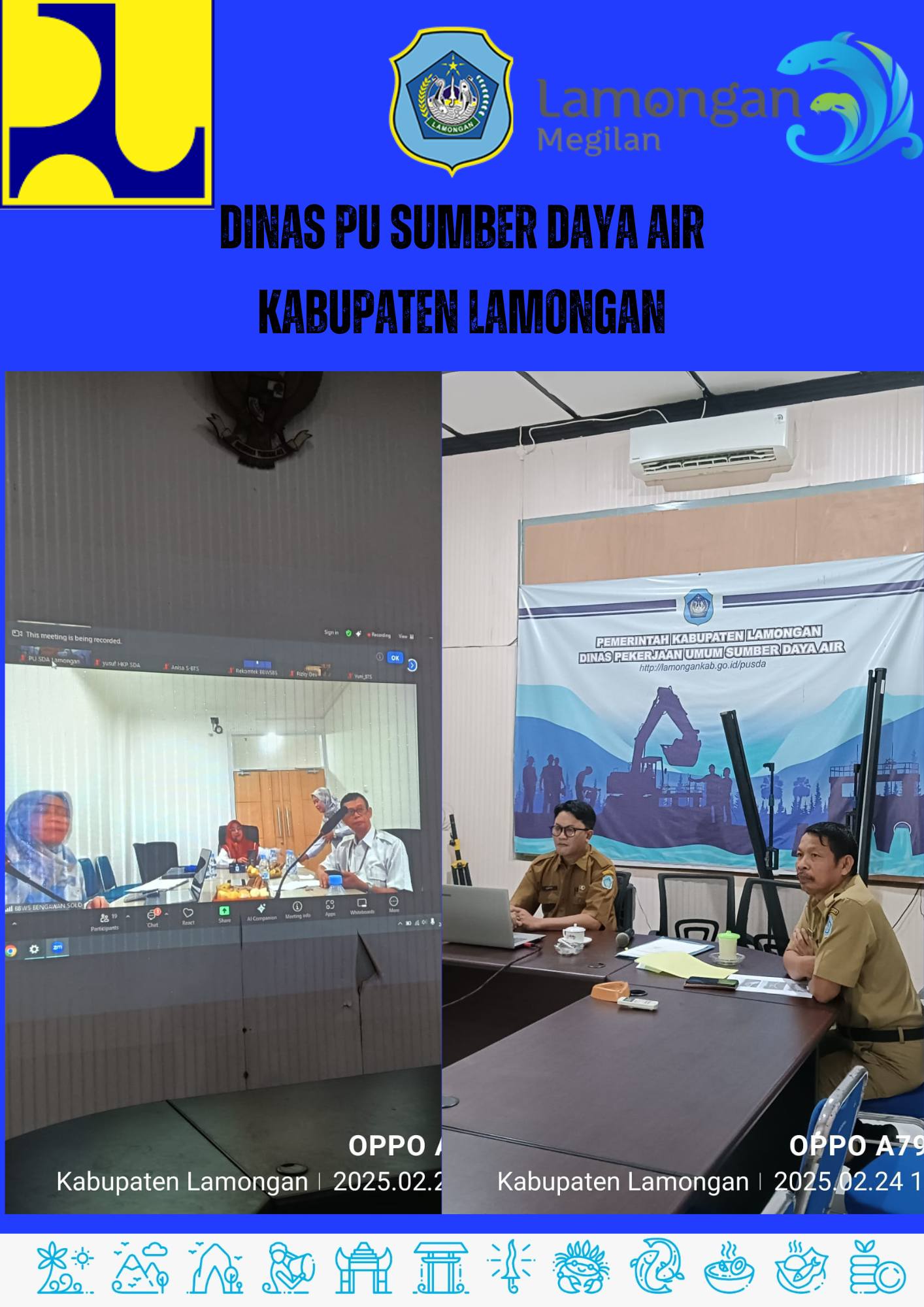 Audensi zoom meeting rpt koordinasi pembahasan DAm margoanyar