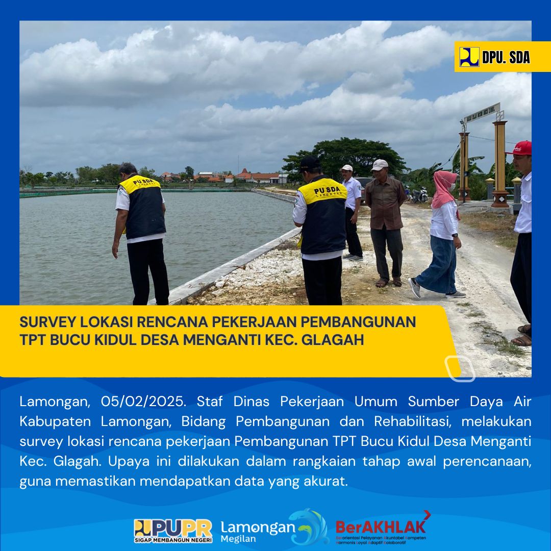 SURVEY PERENCANAAN PEKERJAAN PEMBANGUNAN TPT BUCU KIDUL DESA MENGANTI KEC. GLAGAH