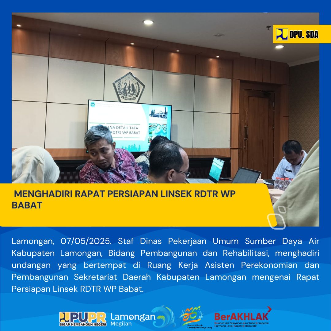 UNDANGAN RAPAT PERSIAPAN LINSEK RDTR WP BABAT