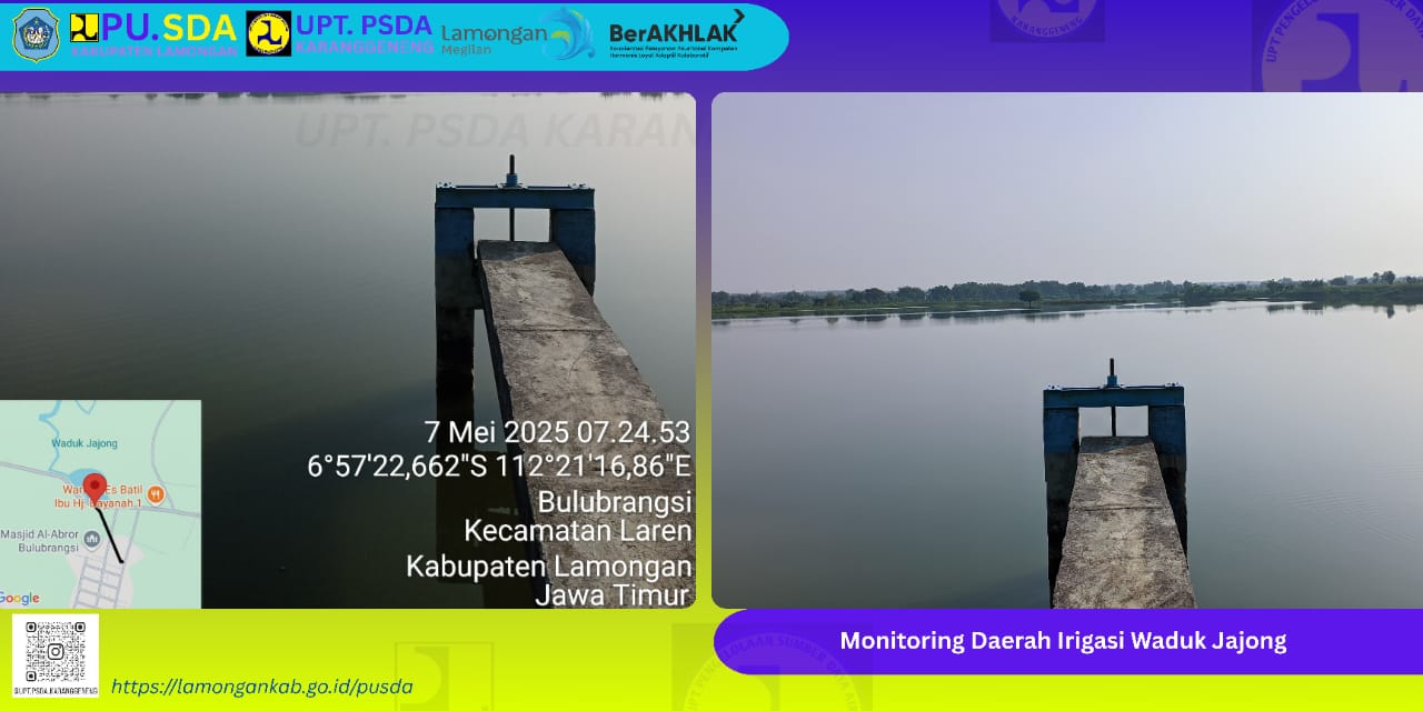 Monitoring Daerah Irigasi Waduk Jajong