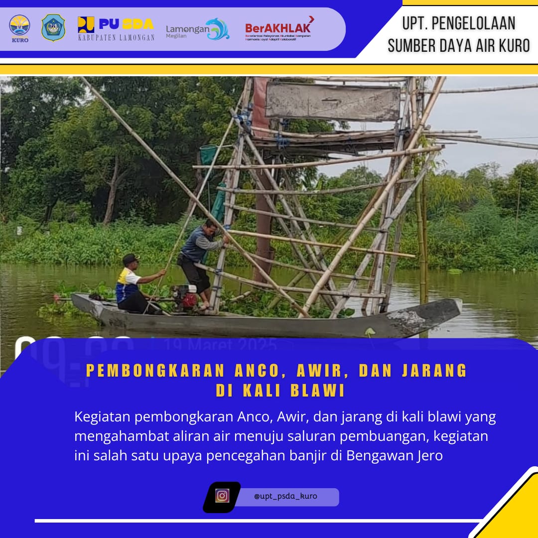 Pembongkaran Anco, Awir, dan Jarang sepanjang kali Blawi