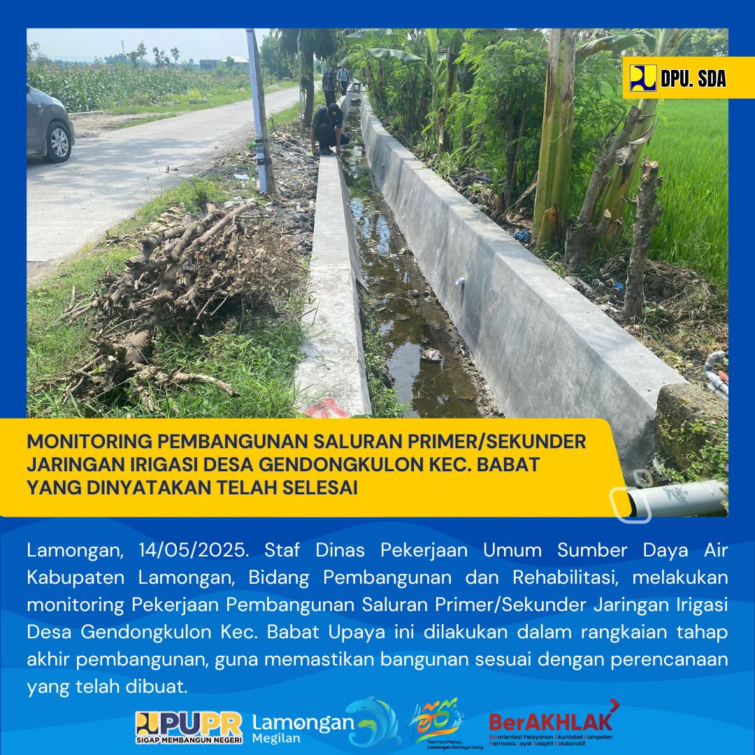 MONITORING PEMBANGUNAN YANG TELAH DINYATAKAN SELESAI