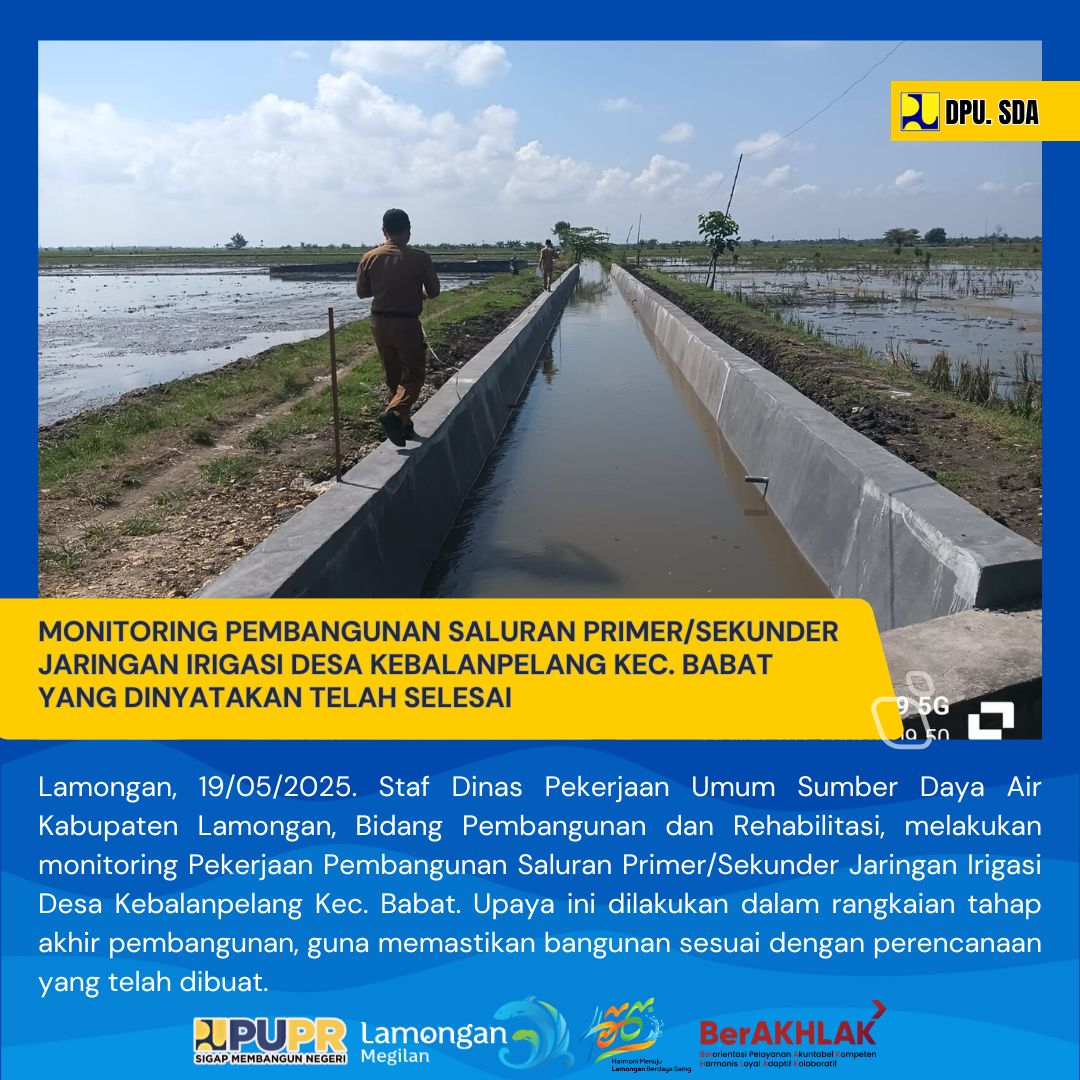 MONITORING PEMBANGUNAN YANG TELAH DINYATAKAN SELESAI