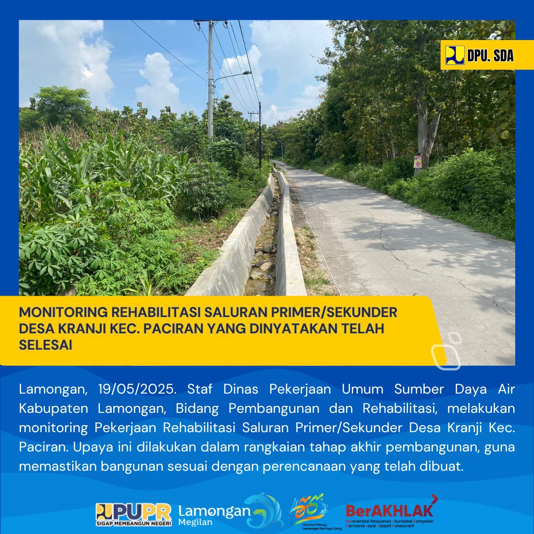 MONITORING PEMBANGUNAN YANG TELAH DINYATAKAN SELESAI