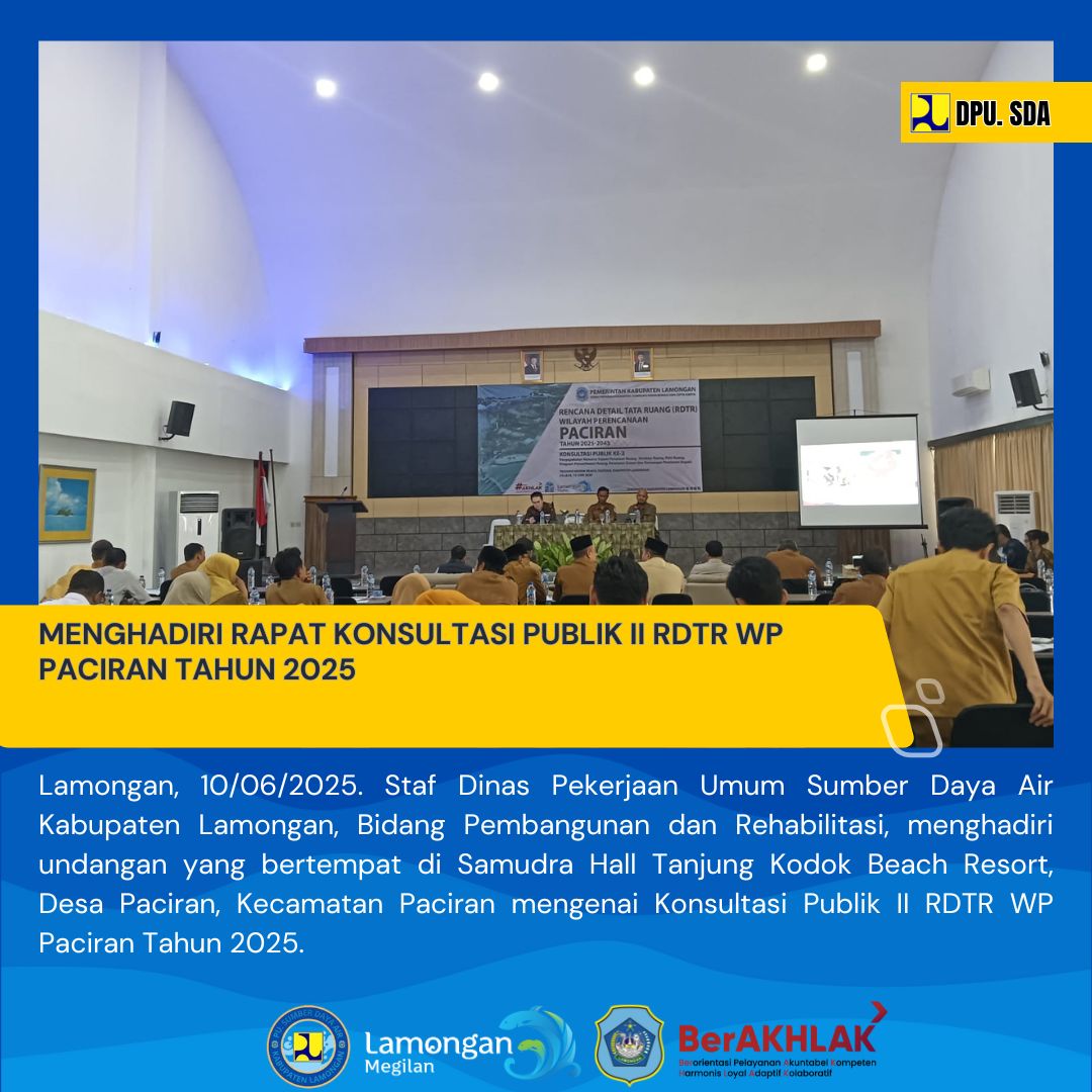 UNDANGAN RAPAT KONSULTASI PUBLIK II RDTR WP PACIRAN TAHUN 2025