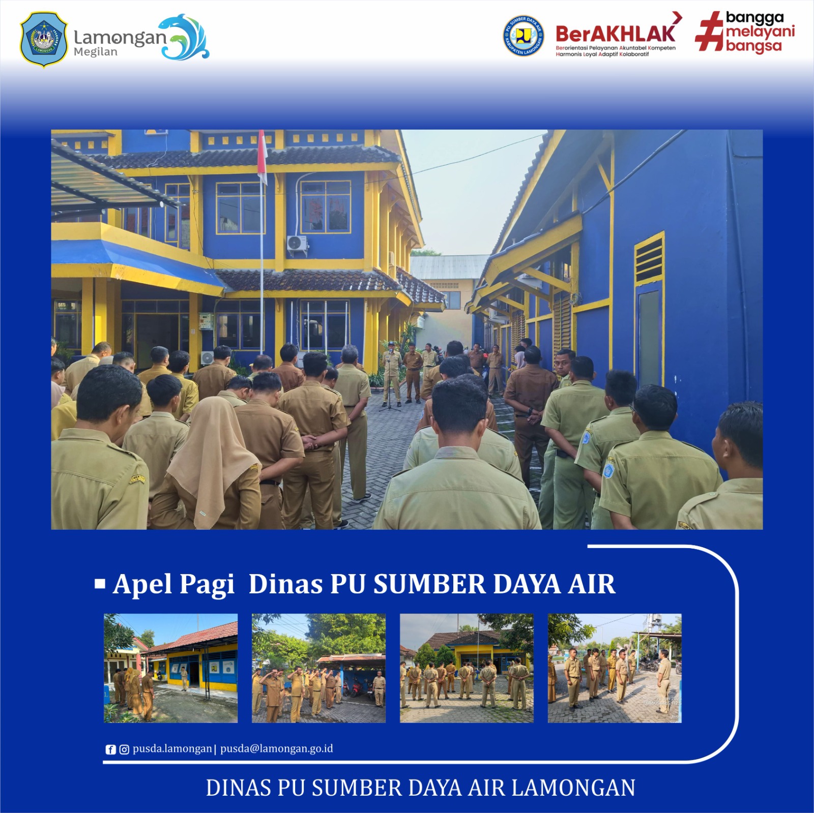 APEL PAGI DINAS PU SUMBER DAYA AIR KAB. LAMONGAN PADA SENIN 23 JUNI 2025