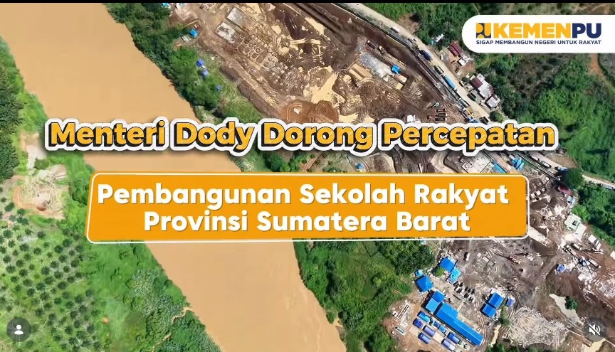 Foto: Menteri PU Meninjau Pembangunan Sekolah Rakyat di Kabupaten Dharmasraya