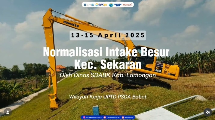 Foto: Normalisasi di Intake Besur Kecamatan Sekaran