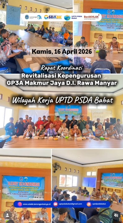 Rapat Koordinasi Revitalisasi Kepengurusan GP3A Makmur Jaya D.I Rawa Manyar