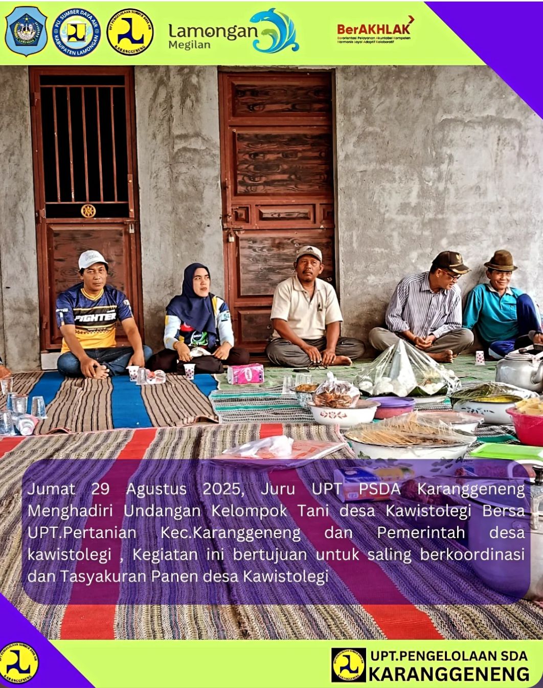 Foto: Koordinasi dan Tasyakuran Panen desa Kawistolegi