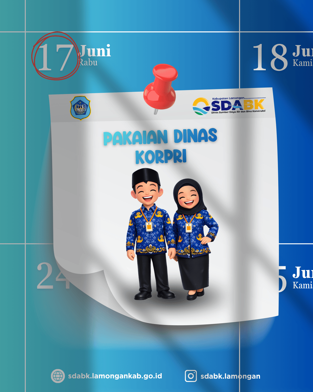 Foto: Imbauan Penggunaan Pakaian KORPRI di Lingkungan Dinas SDABK Lamongan