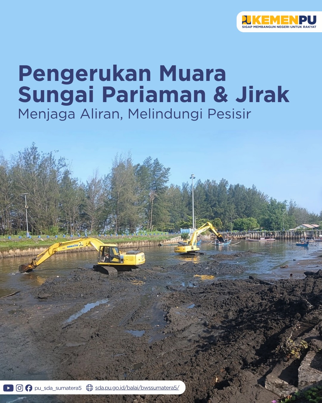 Foto: Pengerukan Muara Sungai Pariaman & Jirak