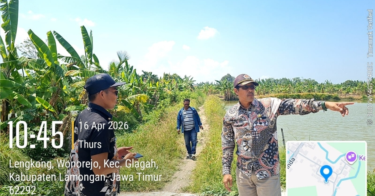 Foto: Koordinasi dan Survei Saluran Irigasi di Desa Wonorejo untuk Optimalisasi Distribusi Air