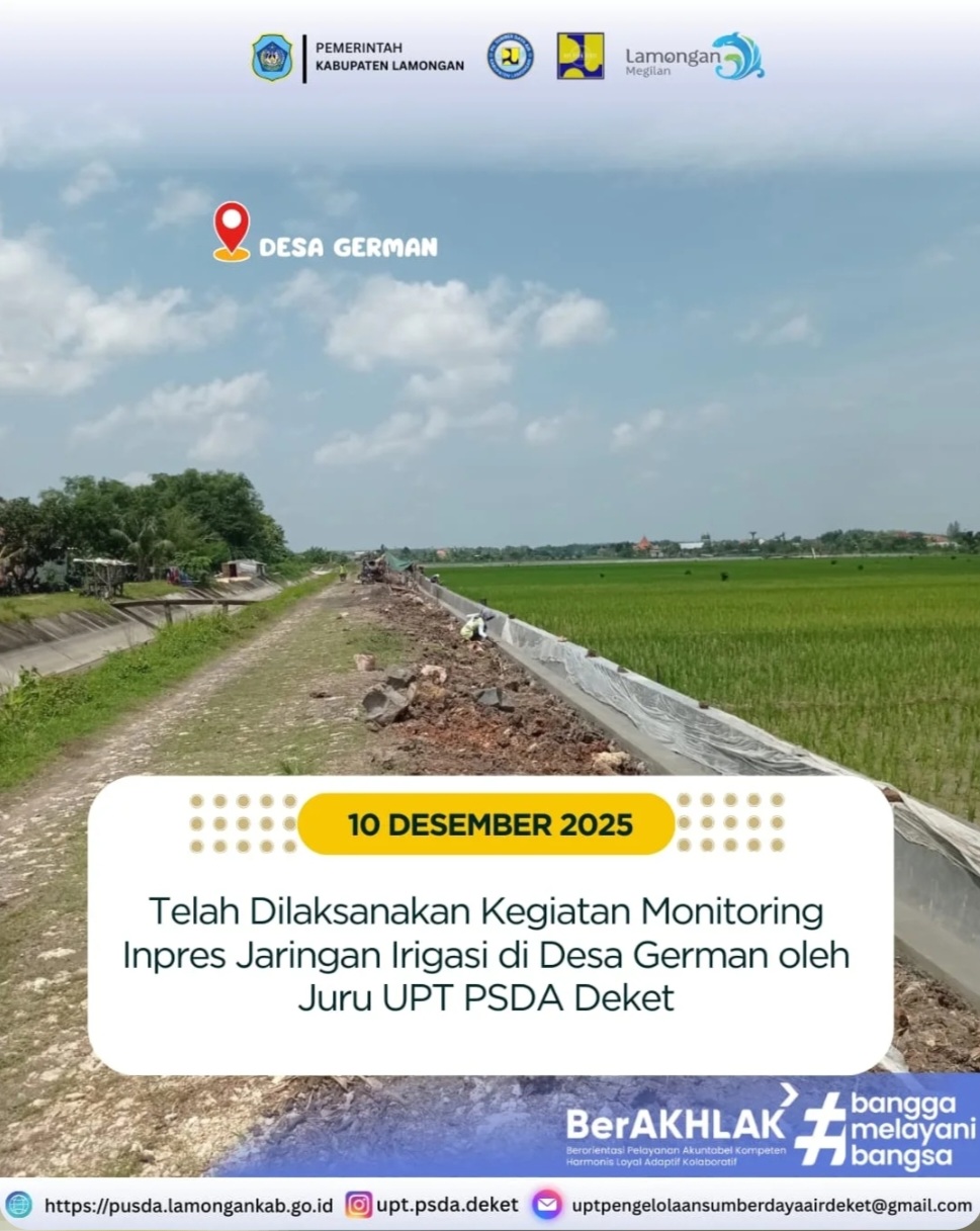 Foto: Kegiatan Monitoring Inpres Jaringan Irigasi di Desa German