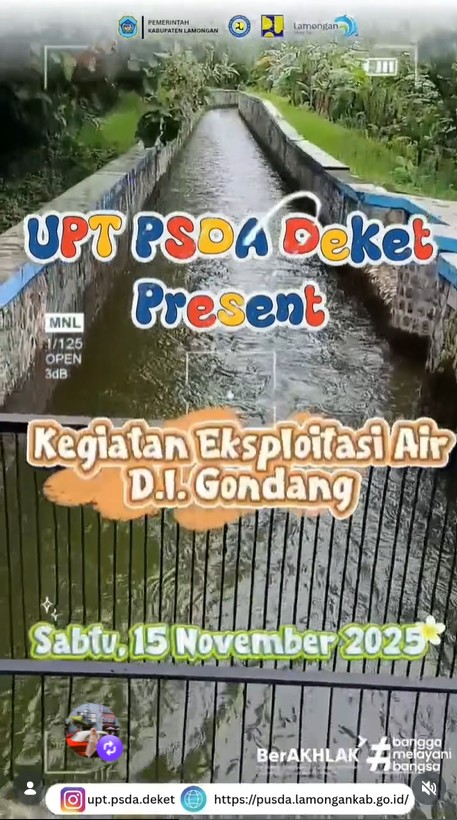Foto: Kegiatan Eksploitasi Air Waduk Gondang