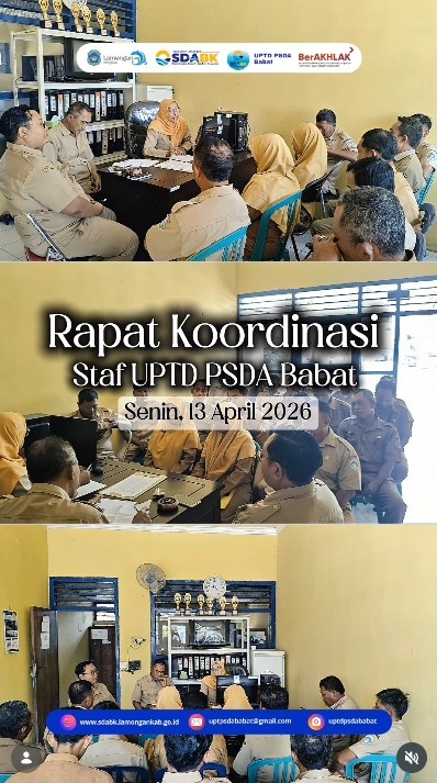 Foto: Rapat Koordinasi Staf UPTD PSDA Babat