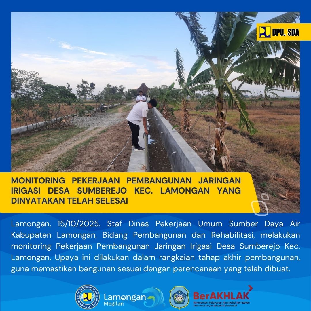 Foto: MONITORING PEMBANGUNAN YANG TELAH DINYATAKAN SELESAI