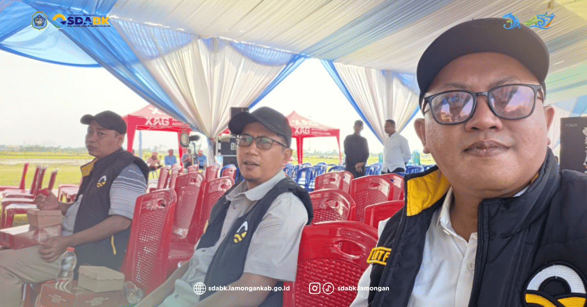 Foto: Dukung Swasembada Pangan Nasional, SDABK Lamongan Hadiri Gerakan Tanam Padi Bersama Wamentan dan Kepala Bappenas