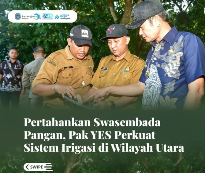 Foto: Pertahankan Swasembada Pangan, Pak YES Perkuat Sistem Irigasi di Wilayah Utara