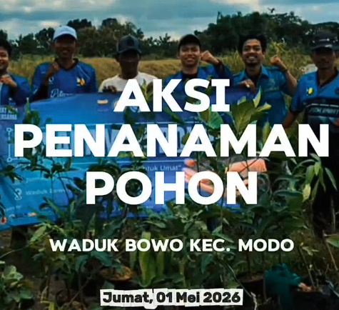 Foto: PENANAMAN POHON DI WADUK BOWO, UPAYA BERSAMA JAGA KELESTARIAN LINGKUNGAN