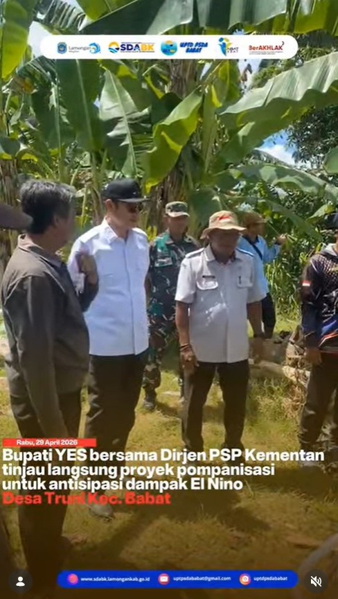 Foto: Antisipasi Dampak El Nino, Bupati YES Tinjau Pelaksanaan Pompanisasi untuk Keberlangsungan Pertanian