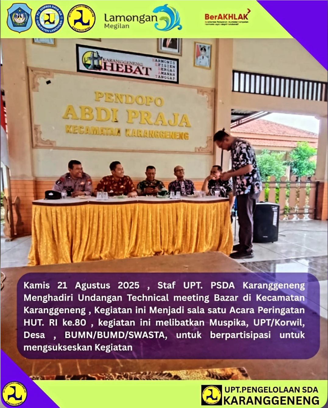 Foto: Technical meeting Bazar di Kecamatan Karanggeneng