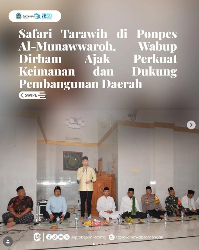 Foto: Safari Tarawih di Ponpes Al-Munawwaroh, Wabup Dirham Ajak Perkuat Keimanan dan Dukung Pembangunan Daerah