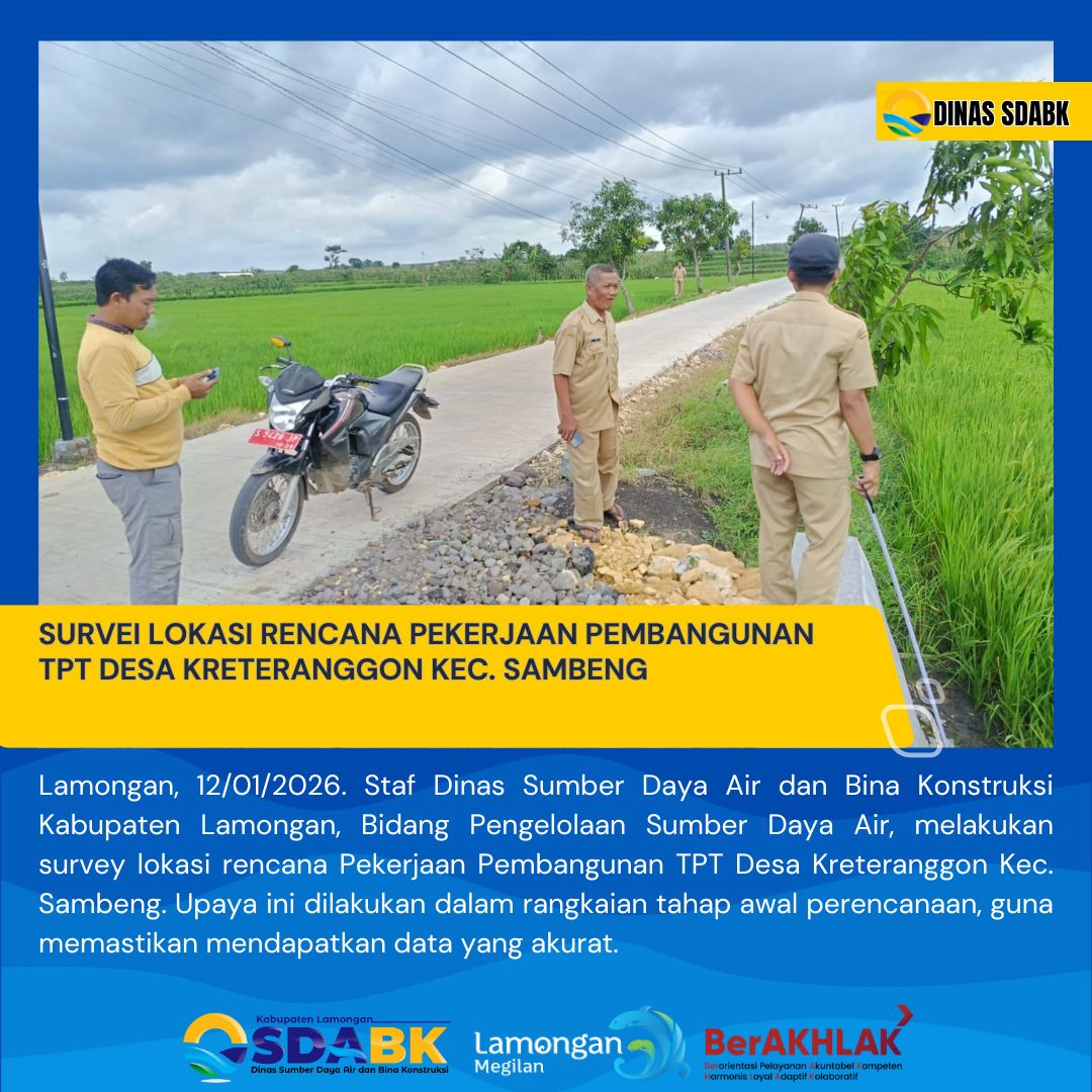 Foto: SURVEI PERENCANAAN PEKERJAAN PEMBANGUNAN TPT DESA KRETERANGGON KEC. SAMBENG
