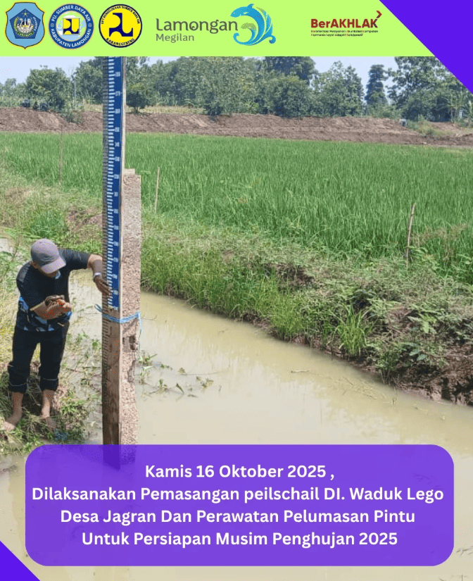 Foto: Pemasangan peilschail D.I. Waduk Legoh