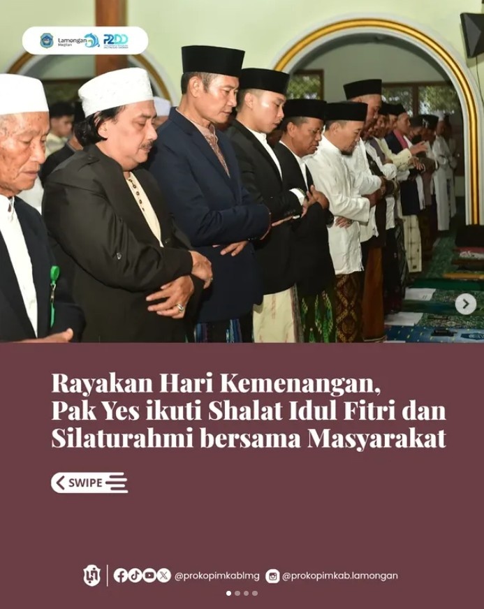 Foto: Rayakan Hari Kemenangan, Pak Yes Salat Idulfitri dan Silaturahmi bersama Masyarakat