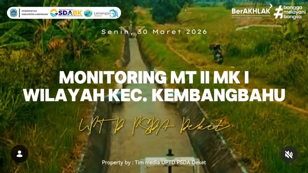 Foto: Monitoring Pelayanan Air Waduk Gondang