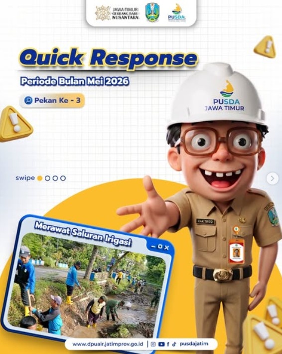 Foto: Quick Response Dinas PU SDA Provinsi Jawa Timur