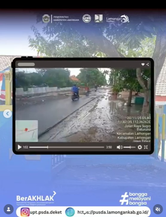 Foto: Kegiatan Monitoring Genangan di Sepanjang Jalan Baturono - Kebet oleh Juru UPT PSDA Deket