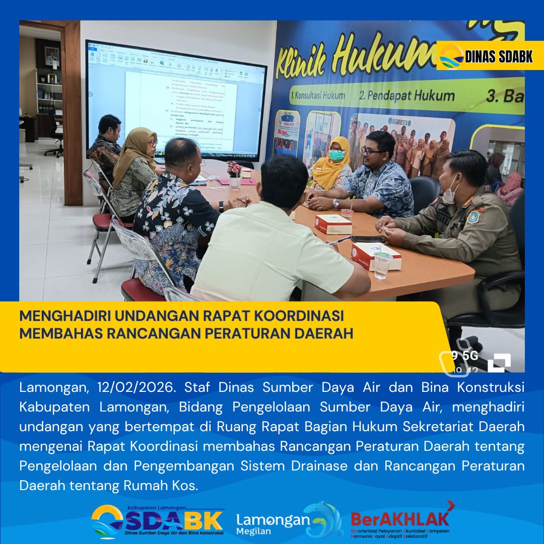 Foto: UNDANGAN RAPAT KOORDINASI MEMBAHAS RANCANGAN PERATURAN DAERAH