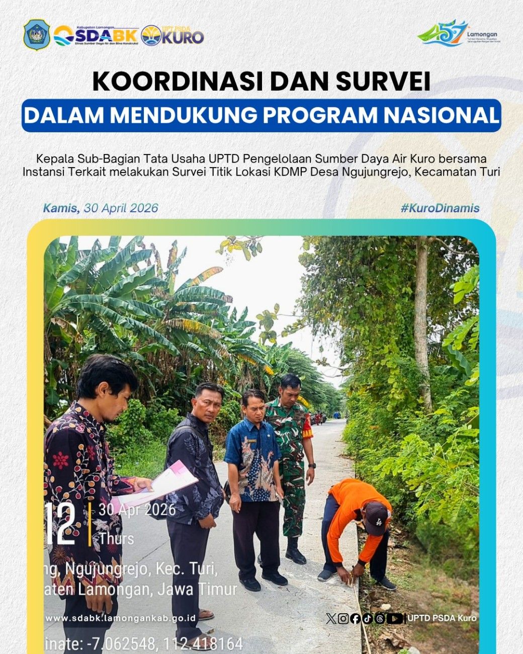 Foto: SURVEI TITIK LOKASI PEMBANGUNAN KOPERASI DESA MERAH PUTIH DI DESA NGUJUNGREJO