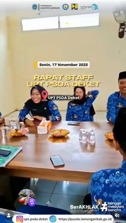 Foto: Kegiatan Rapat Staf UPT PSDA Deket