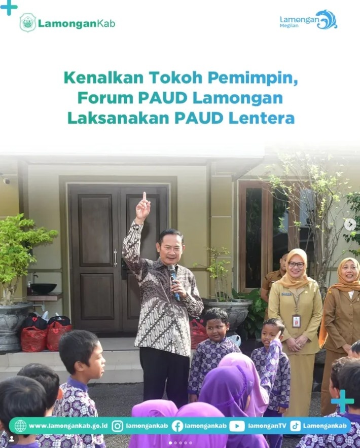 Foto: Kenalkan Tokoh Pemimpin, Forum PAUD Lamongan Laksanakan PAUD Lentera