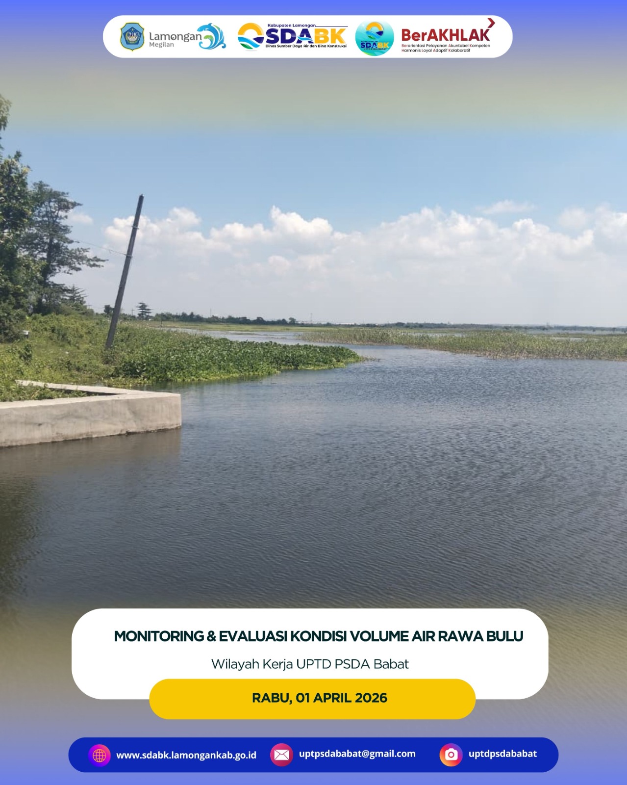 Foto: Monitoring & Evaluasi Kondisi Air Rawa Bulu