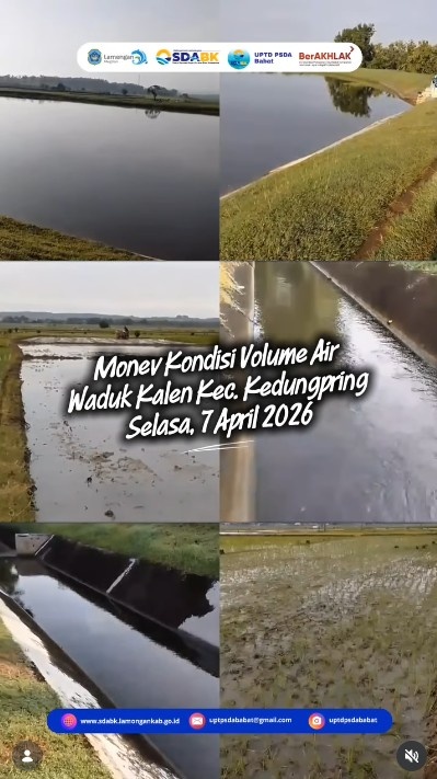 Foto: Monev Kondisi Volume Air Waduk Kalen, Kecamatan Kedungpring