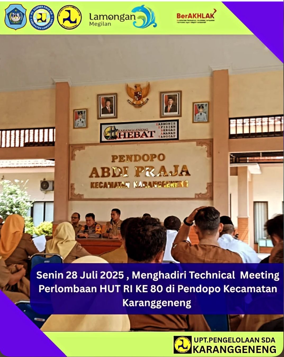 Foto: Technical Meeting Perlombaan HUT RI Ke-80 Di Kecamatan Karanggeneng