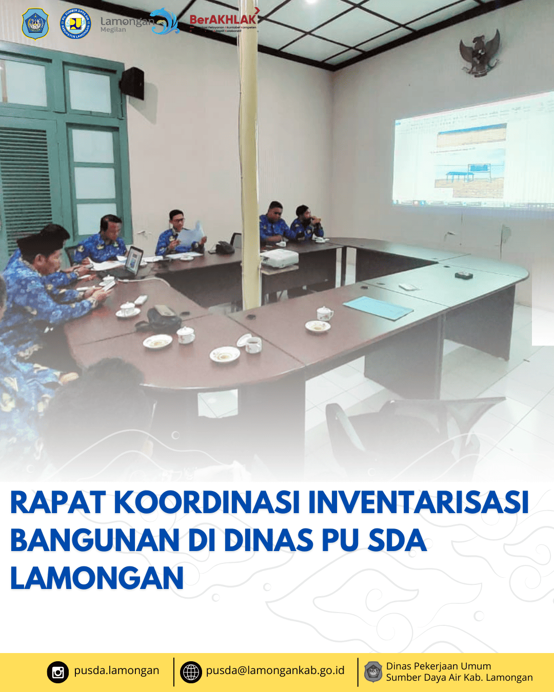 Foto: RAPAT KOORDINASI INVENTARISASI BANGUNAN DI DINAS PU SDA LAMONGAN