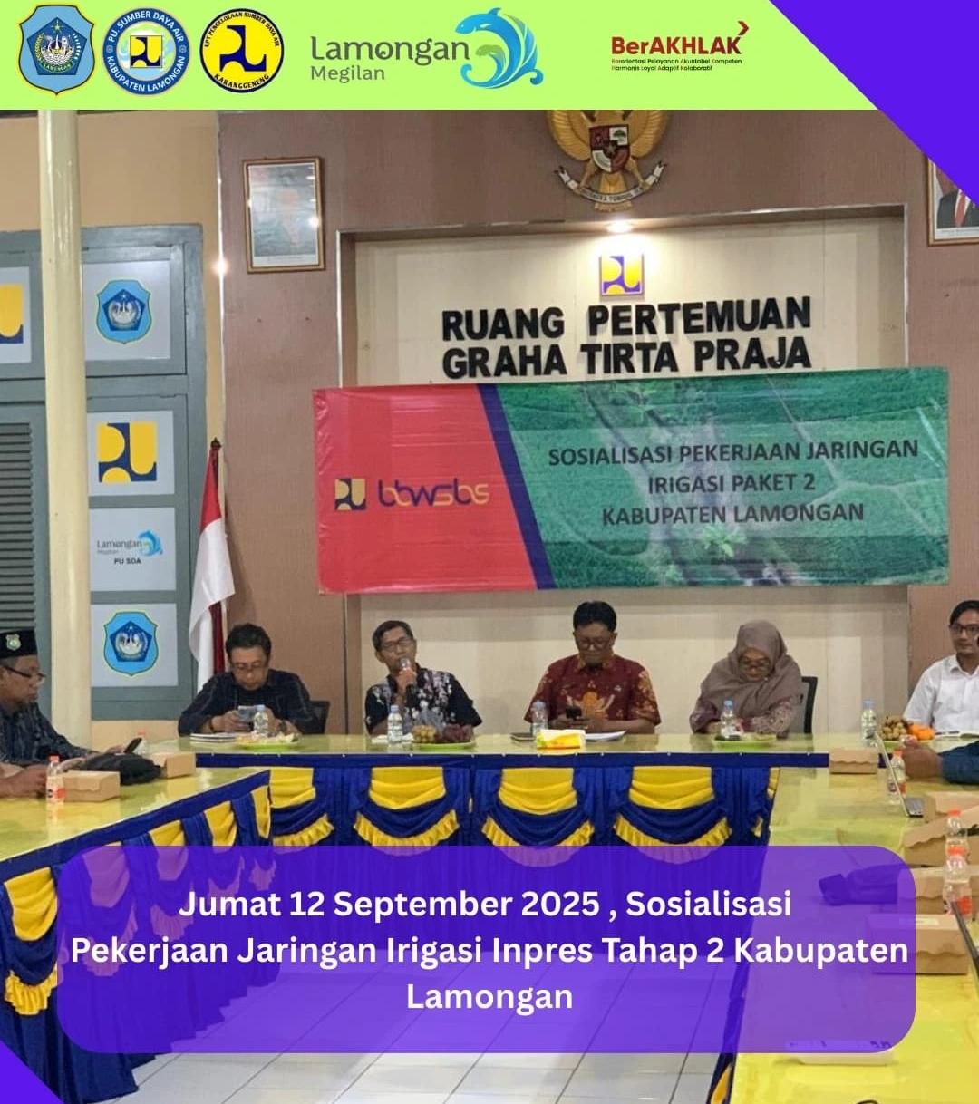 Foto: Sosialisasi Pekerjaan Irigasi Inpres Tahap 2 Kabupaten Lamongan