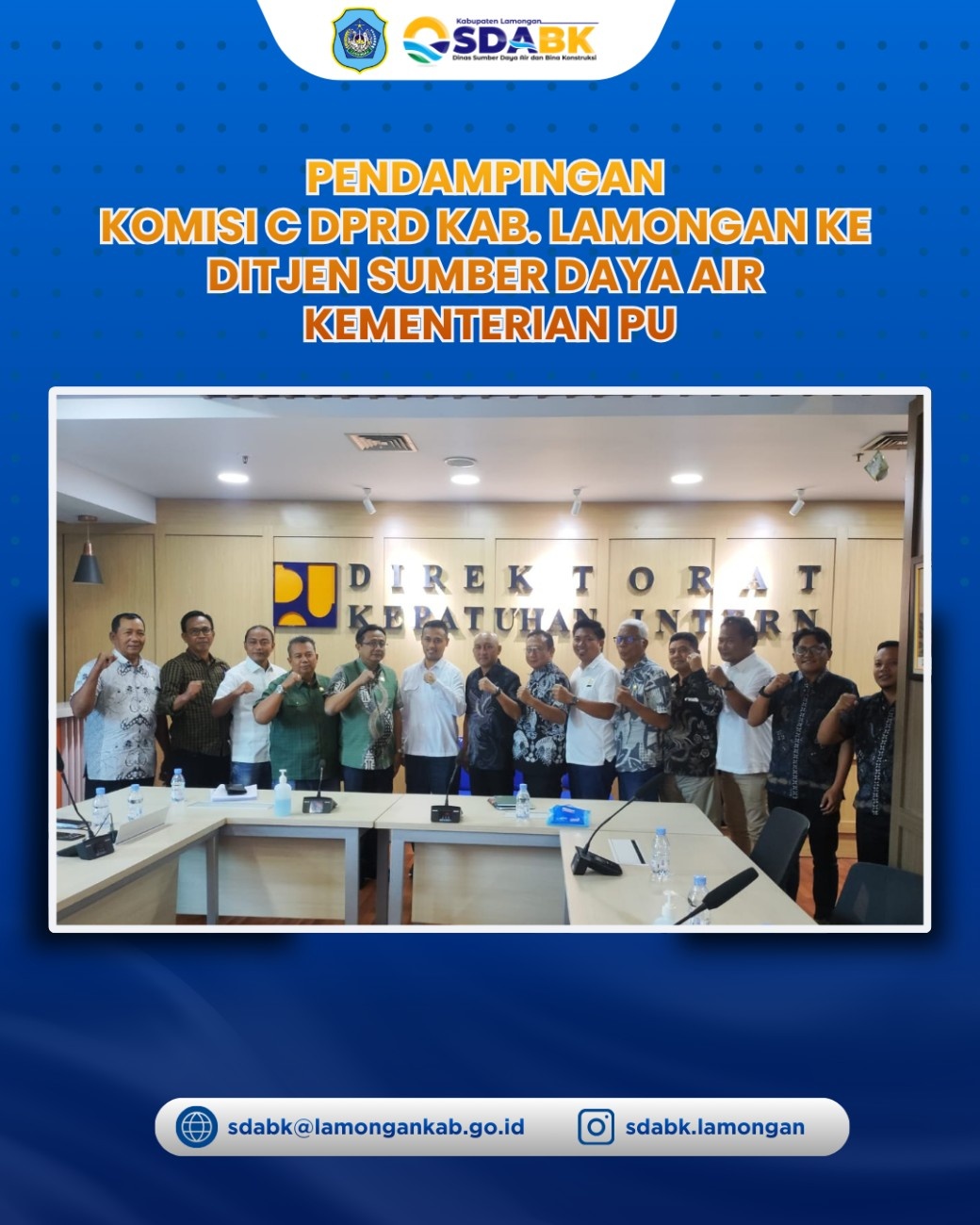 Foto: Pendampingan Komisi C DPRD Kabupaten Lamongan ke Direktorat Jenderal Sumber Daya Air Kementerian Pekerjaan Umum